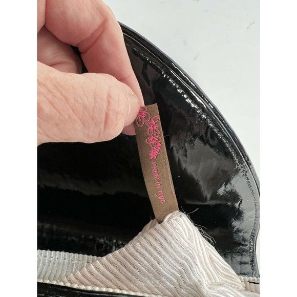 Lauren Merkin Womens Clutch Handbag Black Leather Snap Button M - Picture 11 of 12